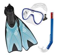 SEAC Trab Siltra Set de Snorkeling con Aletas, Máscara y Tubo, Azul, 46/47