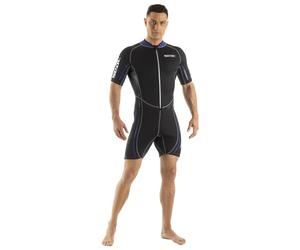 SEAC Trendy Man, Traje Corto de Una Pieza de Neopreno de 2,5 mm con Cremallera Frontal, para Snorkel, Surf y Deportes Acuáticos en Aguas Templadas para Adultos y Niños, XL
