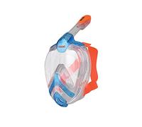 SEAC Unica Máscara de Snorkeling con Visión Panorámica de 180°, Unisex Adulto, Azul/Naranja, S/M