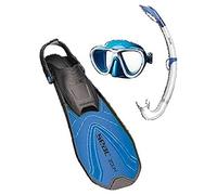 SEAC Zoom Set de Snorkeling, Unisex niños, Azul, 32-35
