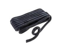Seachoice 50-40291 Cabo Amarre Nylon Doble Trenzado, Color Negro, 9 mm x 4,5 M