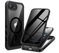 Seacosmo - Carcasa para iPhone 16e de 6,1 pulgadas, antiespía a prueba de golpes, funda con cristal templado y cámara protectora [9H HD] 360° protegida, funda de doble cara, carcasa robusta integral