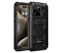 seacosmo Funda para iPhone 15 Pro MAX Impermeable, IP68 360 Grados Militar Protección Carcasa, Subacuática Waterproof Antigolpes Antipolvo Case con Protector de Pantalla/Cubierta de la cámara, Negro