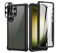 seacosmo Funda para Samsung S23 Ultra 5G 6,8", Protección Militar Antigolpes 360° Carcasa con Protector de Pantalla y Lentes de Cámara para Samsung Galaxy S23 Ultra, Negro