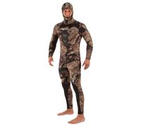 Seac Royal 5.0mm, Traje de Neopreno biforado de 5 mm para Buceo o apnea, Pantalon y Chaqueta con Capucha, marrón Camuflaje, XXL