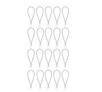 Seadiquiet 20 piezas de cordón negro plateado para teléfono celular, correa de anillo dividido, cierre Lariat para teléfono celular, MP3, MP4, unidad flash USB, diseño inteligente Keyrin, dijes para