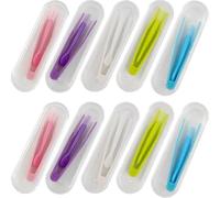 Seadiquiet Un juego de aplicador de contacto de color aleatorio, herramienta para quitar lentes de contacto, insertador + pinza con punta suave para fundas de lentes de contacto, salud y hogar,