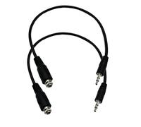 Seadream Cable adaptador de audio estéreo de 3,5 mm macho a hembra, adaptador de audio estéreo para coche, 2 unidades de 1 pie