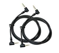 Seadream Paquete de 2 cables de audio angulados de 3,5 mm a 2,5 mm; conector TRRS macho a conector TRRS de 2,5 mm macho a conector TRRS de 2,5 mm macho a conector TRRS macho de audio estéreo de 2,5 mm