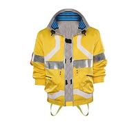 Seaehey David Coat Jacket Winter Hoodie Zip Impreso Cyber Cosplay Punk Kostüm Halloween Karneval Outfits, Amarillo 4., L