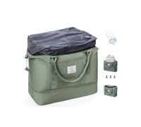 SEAFEW Bolsa de Viaje al vacío con Bomba para Easyjet,Impermeable Bolsa de Deporte para Gimnasio,Bolsa de Mano Equipaje de Fin de Semana para Mujer,Bolso de Natación para Playa,R2-Verde