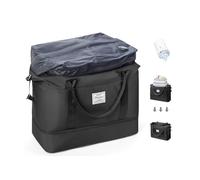 SEAFEW Bolsa de Viaje al vacío con Bomba para Easyjet,Impermeable Bolsa de Deporte para Gimnasio,Bolsa de Mano Equipaje de Fin de Semana para Mujer,Bolso de Natación para Playa,R1-Negro