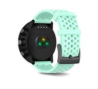SeaFicco 24mm Correa de Reloj Compatible con Suunto 9, Pulsera de Silicona Correa de Repuesto para Suunto 7 /Suunto 9 /Suunto D5 /Suunto Spartan Sport Wrist HR Baro (Verde Azulado, S)