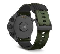 SeaFicco 24mm Correa de Reloj de Silicona Compatible con Suunto 7 /Suunto 9 /Suunto 9 Baro/Suunto Spartan Sport/Suunto Spartan Sport Wrist HR/Suunto D5 Pulsera de Repuesto (Verde Oscuro/Negro)