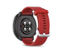 SeaFicco Correa de Reloj Compatible con Polar Pacer/Ignite 2 /Ignite/Unite, 20mm Silicona Pulseras de Repuesto Banda de Deportes Correas de Fitness (L, Rojo)