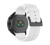 SeaFicco Correa de Reloj Compatible Con Suunto 9, Universal 24mm Pulsera de Silicona de Repuesto Compatible para Suunto 7/9 Baro /9 Titanium/Spartan Sport Wrist HR /D5 /Traverse (Blanco)