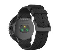 SeaFicco Correa de Reloj Compatible Con Suunto 9, Universal 24mm Pulsera de Silicona de Repuesto Compatible para Suunto 7/9 Baro /9 Titanium/Spartan Sport Wrist HR /D5 /Traverse (Negro)