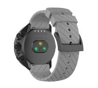 SeaFicco Correa de Reloj Compatible Con Suunto 9, Universal 24mm Pulsera de Silicona de Repuesto Compatible para Suunto 7/9 Baro /9 Titanium/Spartan Sport Wrist HR /D5 /Traverse (Gris)