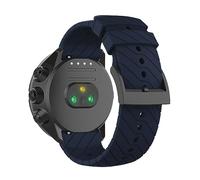 SeaFicco Correa de Reloj Compatible Con Suunto 9, Universal 24mm Pulsera de Silicona de Repuesto Compatible para Suunto 7/9 Baro /9 Titanium/Spartan Sport Wrist HR /D5 /Traverse (Azul Marino)