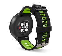 SeaFicco Correa de Reloj de Silicona Compatible con Polar Unite/Ignite/Ignite 2 /Ignite 3 /Pacer, Universal 20mm Pulseras de Repuesto Banda de Sport Correas de Reloj (Negro/Verde)