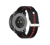 SeaFicco Correa de Reloj de Silicona Compatible con Suunto 9 Peak, 22mm Pulseras de Repuesto para Smartwatches Banda de Fitness Sport Quick Fit para Suunto 9 Peak (Negro/Rojo)
