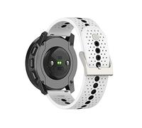 SeaFicco Correa de Reloj de Silicona Compatible con Suunto 9 Peak, 22mm Pulseras de Repuesto para Smartwatches Banda de Fitness Sport Quick Fit para Suunto 9 Peak (Blanco/Negro)