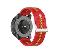 SeaFicco Correa de Reloj de Silicona Compatible con Suunto 9 Peak, 22mm Pulseras de Repuesto para Smartwatches Banda de Fitness Sport Quick Fit para Suunto 9 Peak (Rojo/Verde)