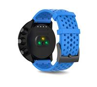 SeaFicco Correa de repuesto de silicona 24 mm compatible con Suunto 9/9 Baro/7/D5/Spartan Sport Wrist HR Baro (S, azul)