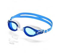 Seaflar Gafas Natacion Hombre Mujer | Gafas Piscina Adultos Antivaho Impermeables Resistentes A Los Rayos UV | Reemplazable Puente Nasal Suave Para Uso Interior Y Exterior-Blanco Azul
