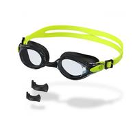 Seaflar Gafas Natacion Hombre Mujer | Gafas Piscina Adultos Antivaho Impermeables Resistentes A Los Rayos UV | Reemplazable Puente Nasal Suave Para Uso Interior Y Exterior-Negro Amarillo