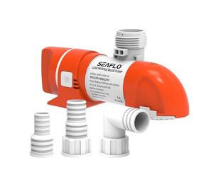 SEAFLO Bomba de sentina de perfil bajo no automática serie 14C de 12 V 1100 GPH | Válvula de retención, diseño de ajuste a presión, instalación de 360° y 4 años de garantía para marina, barco, yate