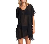 Seafolly Amnesia Kaftan Pareos, Negro (Black), Talla única para Mujer