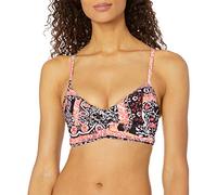 Seafolly Women's Silk Market Dd Cup Bralette Bikini Top, Black, 8 US