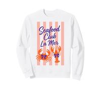 Seafood Club La Mer Cangrejo Langosta Costero Idioma Francés Sudadera