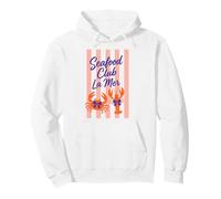 Seafood Club La Mer Cangrejo Langosta Costero Idioma Francés Sudadera con Capucha
