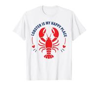 Seafood Quote Coastal Humor Lobster Is My Happy Place Camiseta