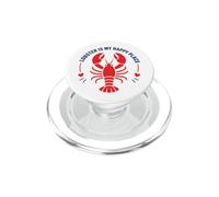 Seafood Quote Coastal Humor Lobster Is My Happy Place PopSockets PopGrip para MagSafe