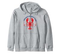 Seafood Quote Coastal Humor Lobster Is My Happy Place Sudadera con Capucha