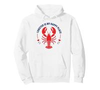 Seafood Quote Coastal Humor Lobster Is My Happy Place Sudadera con Capucha