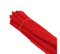 SEAFRONT 100 Limpiadores de Tuberías, Tallos Flexibles de Chenilla de Poliéster para Proyectos de Manualidades, Suministros de Arte Coloridos para la Educación Temprana de los Niños (rojo)