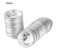 SEAFRONT 100 Moldes Antiadherentes para Hornear de Aluminio, Modelo de Tarta de Huevo, Desechables, Fáciles de Limpiar, Moldes para Tartas y Muffins para Hornear en la Cocina Casera, 3x1,8x0,8