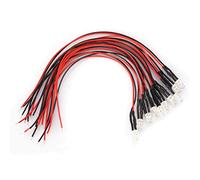 SEAFRONT 10Pcs Luces de Diodo LED 12V 0.06W 5mm LED Luz Cable Diodo Electroluminiscente con 20CM Pre Cableado Multicolor(Blanco)