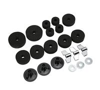 SEAFRONT 21 Piezas de Accesorios de Repuesto para Platillos, Almohadillas de Fieltro, Piezas Esenciales del Kit de Batería para Embrague y Copa de Charles, Mejoran la Calidad del Sonido y el (BLACK)