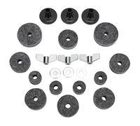 SEAFRONT 21 Piezas de Accesorios de Repuesto para Platillos, Almohadillas de Fieltro, Piezas Esenciales del Kit de Batería para Embrague y Copa de Charles, Mejoran la Calidad del Sonido y el (GREY)