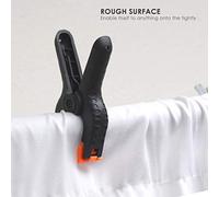 SEAFRONT 4 Abrazaderas de Resorte para Telón de Fondo, Clips Resistentes, Acero Al Carbono de Nailon Resistente para Fotografía, Carpintería y Fondos de Lienzo (Negro 4)