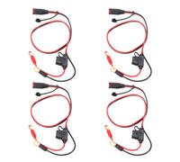 SEAFRONT 4 Cables de Cargador de BateríA de 20 A, 16 AWG, Aptos para Cargador de BateríA NOCO con Terminal de Ojal XL M10 de 3/8 Pulgadas y Fusible de Cuchilla Integrado de 20 A X