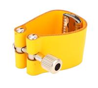 SEAFRONT Abrazadera para Saxofón Tenor con Tornillos Ajustables y Acolchado de Cuero Sintético con Acabado Satinado para Saxofón Tenor estándar