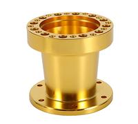 SEAFRONT Adaptador de Cubo de Volante Espaciador de Aluminio de 3 Pulgadas Kit de Adaptador de Cubo de Volante con Pernos y Llave Ajuste Universal para Coche Camión SUV Control de Posición de (GOLD)
