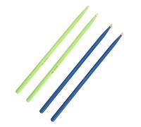 SEAFRONT Baquetas de Madera de Arce 5A para Práctica de Batería de Jazz, Agarre Cómodo, Peso Equilibrado, 2 Pares para Principiantes y Entretenimiento Diario (1 par azul oscuro 1 par verde)