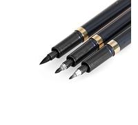 SEAFRONT Bolígrafo de Caligrafía Negro de 3 Uds con Punta Suave de Escritura Suave para Práctica de Caligrafía y Arte de Letras a Mano